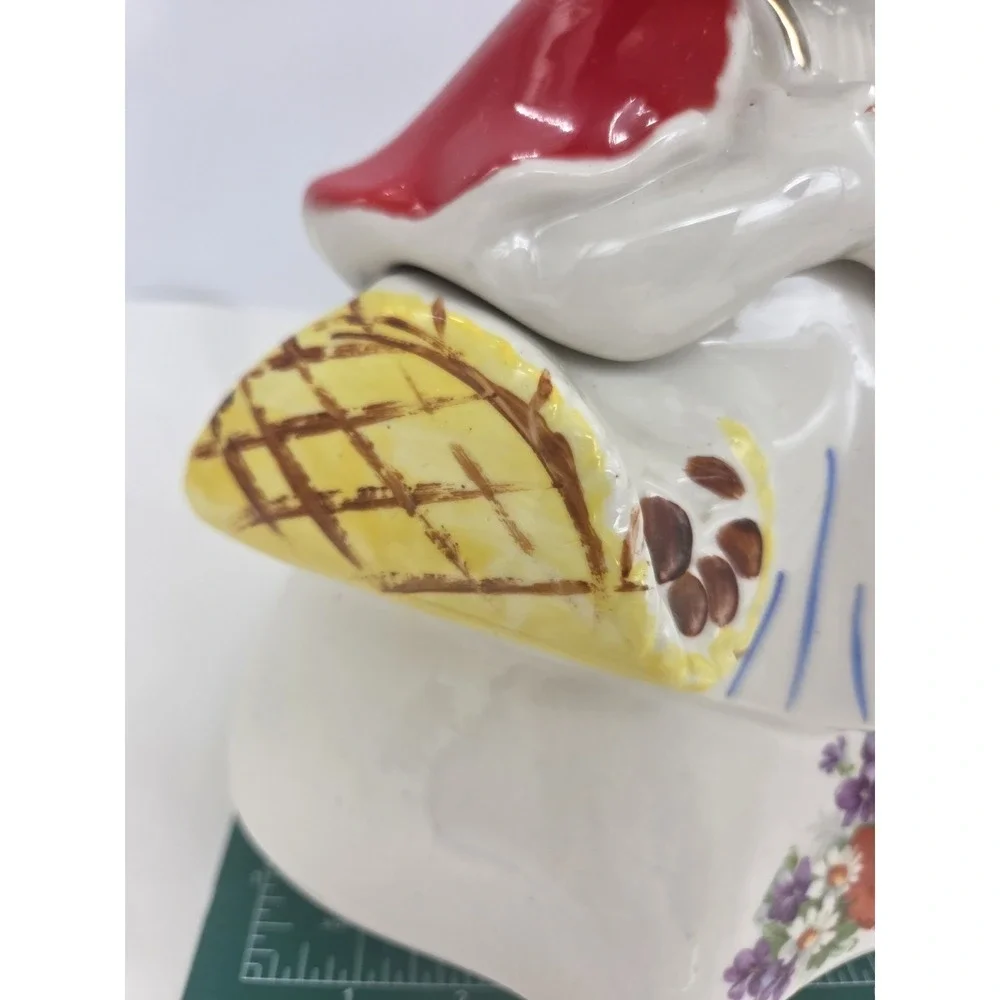 Little Red Riding Hood Open Taco-Style Basket Hull #967 Vintage Cookie Jar 1940s